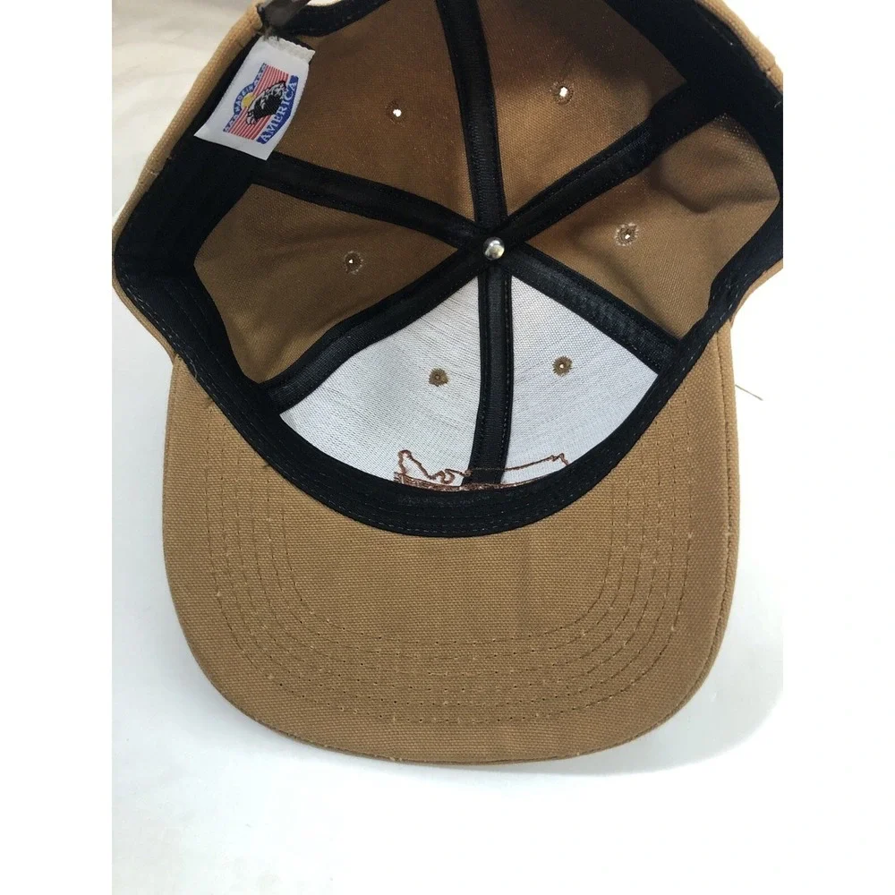 Wabash‎ National Vintage Trucker Hat Brown Canvas Made in USA Snapback Cap Mens